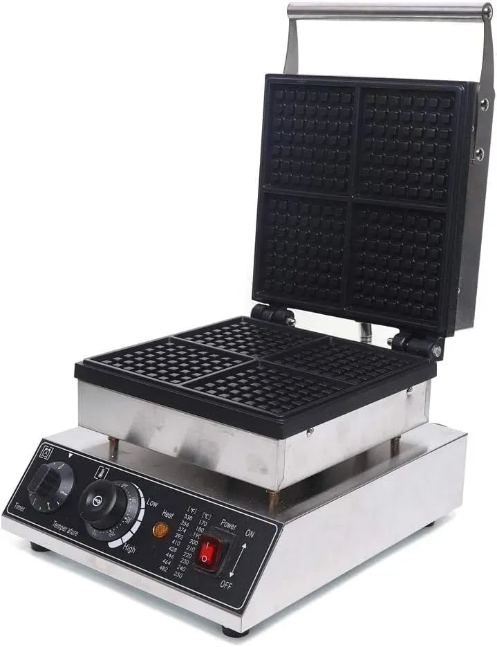 Backplatten Maker, MultifunktionsgeräT, Waffelmaschine, Antihaftpfanne, Waffelautomat, Backmaschine, Waffeleisen, Waffelmaker, 1750 W, Edelstahl