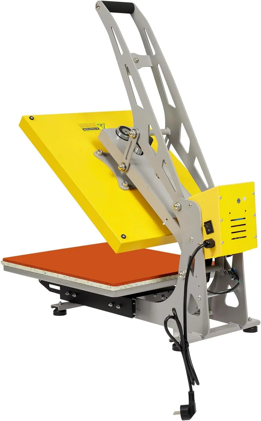 Wärmeübertragungsmaschine, BügelmaschineTextilpresse, Hemdenbügelmaschine, Plattenpresse, Shirtpresse, 2500 W, Touch-Bedienung, LCD-Display