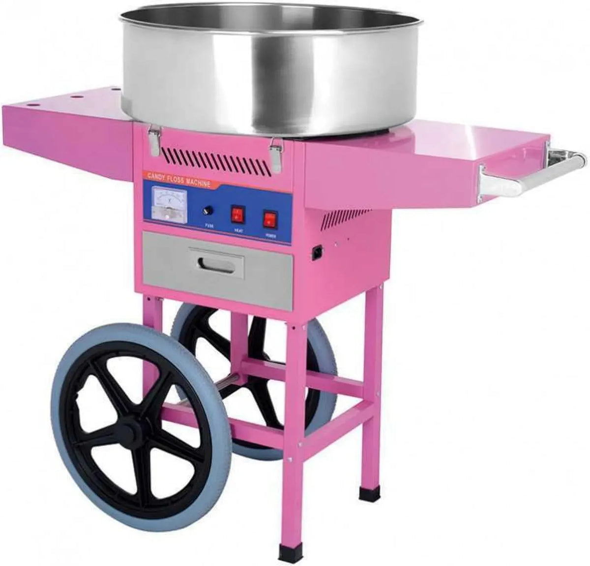 Zuckerwattemaschine, Behälter, Heizung, Zuckerwatteautomat, 52 cm, 0,9 kW, gewerblich, Wärmefunktion, für Partys und Veranstaltungen