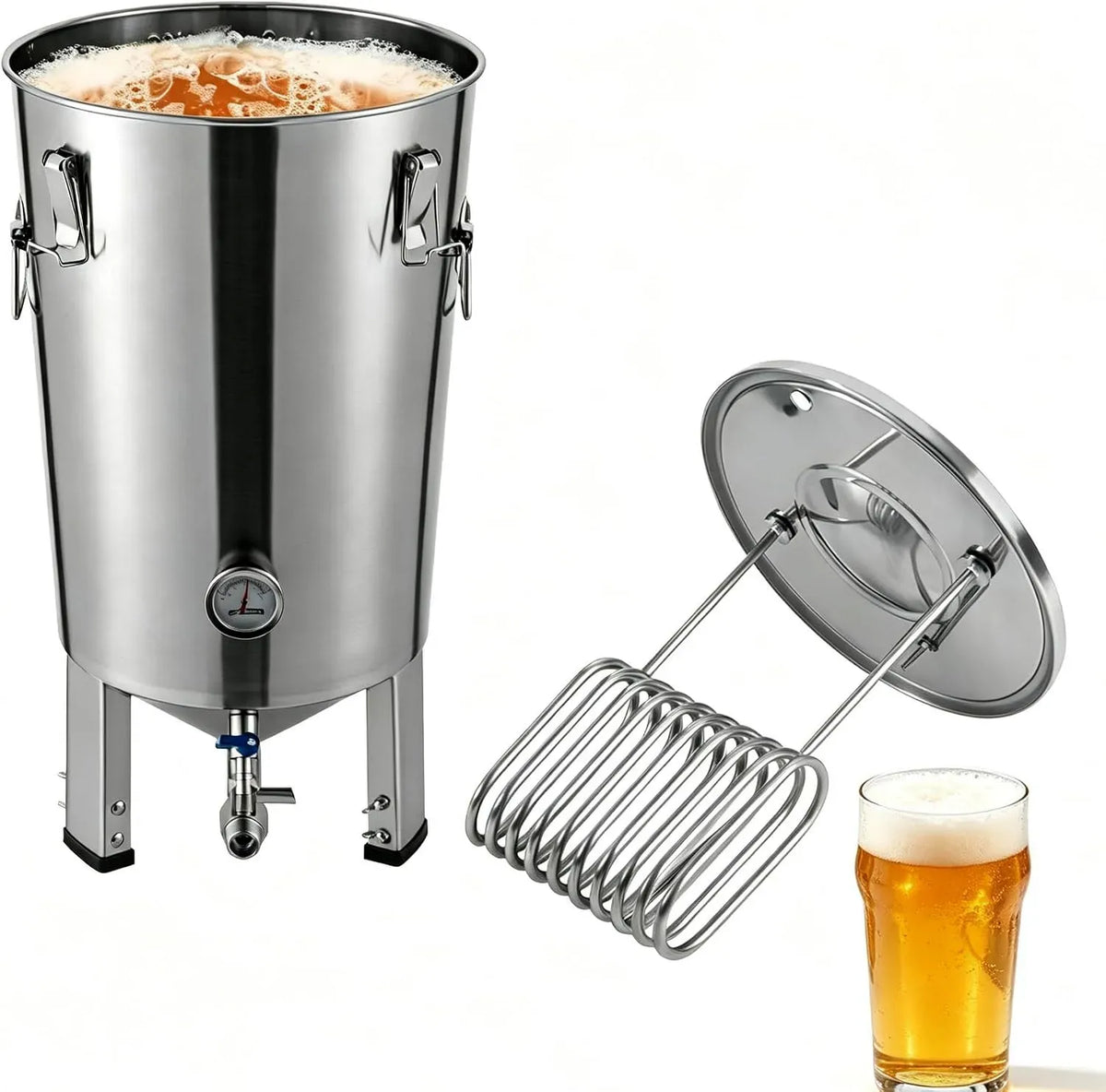 Bierbrauanlage, Gärbehälter, 32 L, Edelstahl