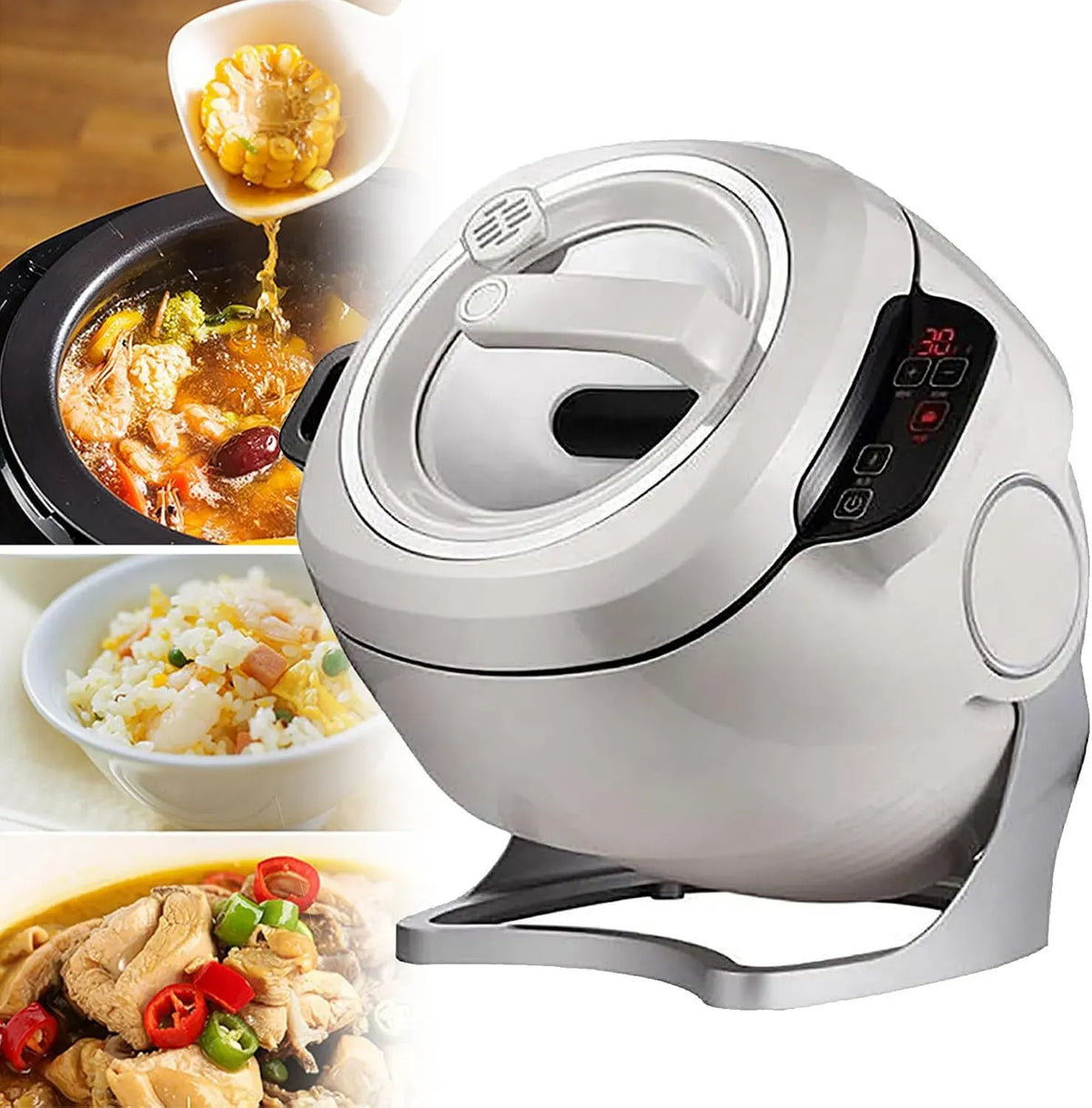 Küchenmaschine 3D-Rundumheizung, 6 L, Touch-Bedienung, 3D-Optik, gewerblich, Restaurant, Smart-Touchscreen, Für Heimrestaurant