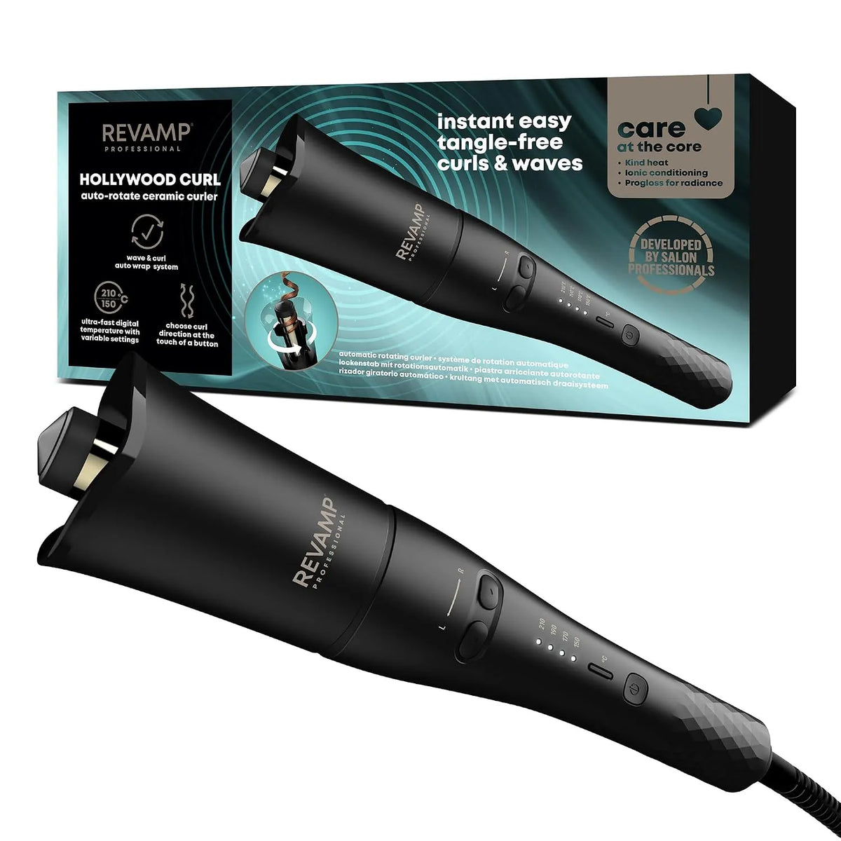 welliges Haar, Ionisch, für Hollywood Curl Lockenstab Auto-Rotate Keramik, Keramikzylinder, Verwicklungsfrei