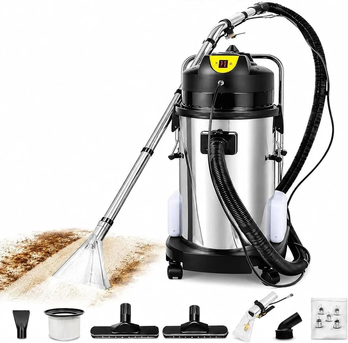 Staubsauger 3-in-1, 20 L, gewerblich, elektrisches Staubsauggerät, Professionelle Teppichreiniger Nass-Trocken Wasserstaubsauger 20L
