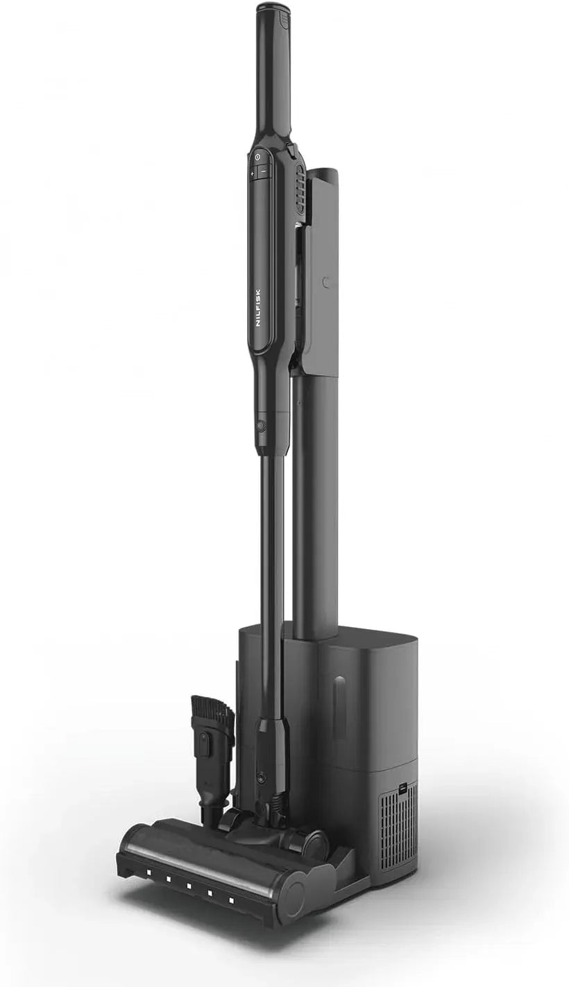 Staubsauger 2-in-1, Schwarz, elektrisches Staubsauggerät, Nilfisk Move Akku-Staubsauger mit Ladestation