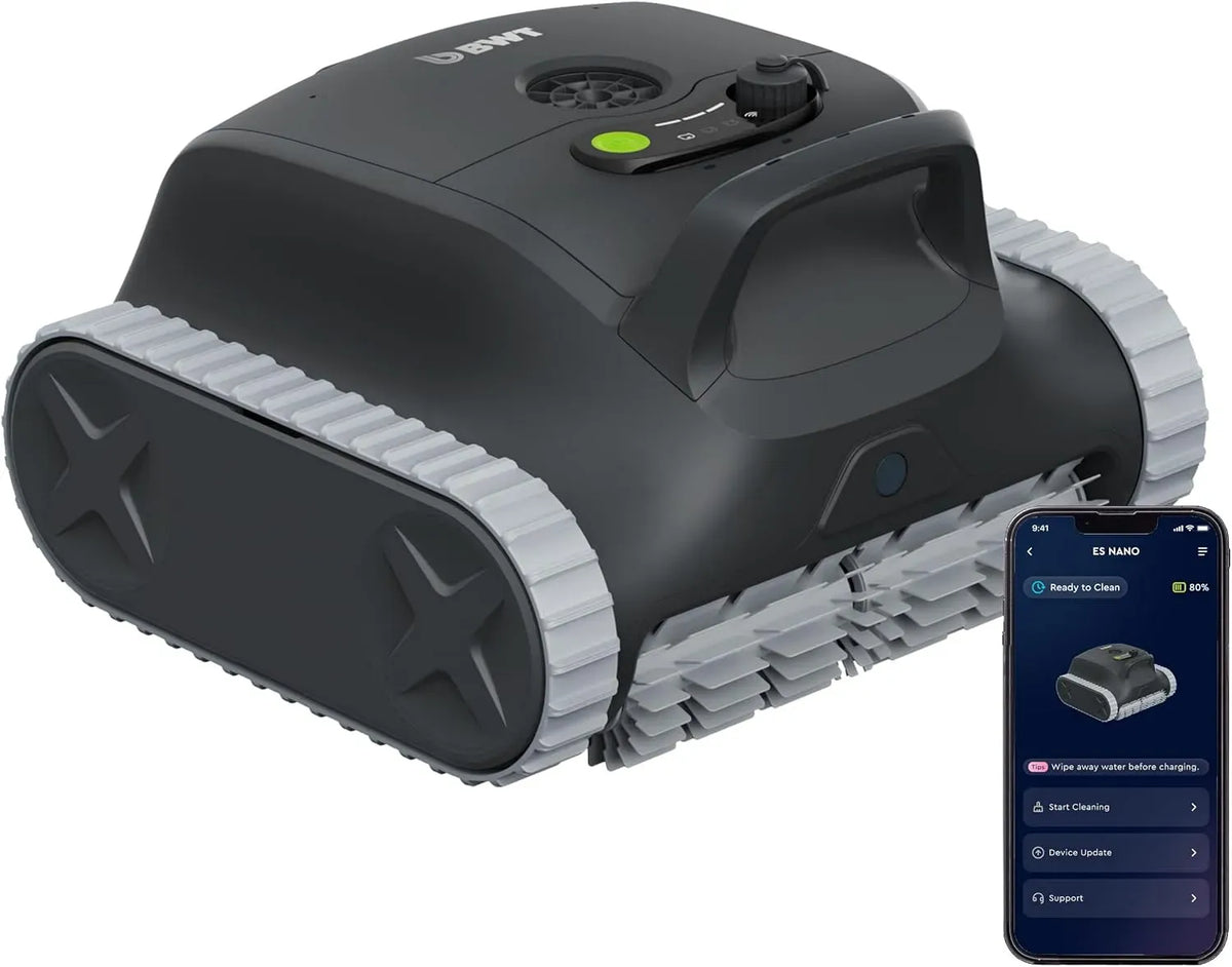 180min Poolroboter, Poolsauger, Akku, Poolreinigungsroboter, Poolreiniger, Einbau, App, kabellos, Stand- und Wandmontage