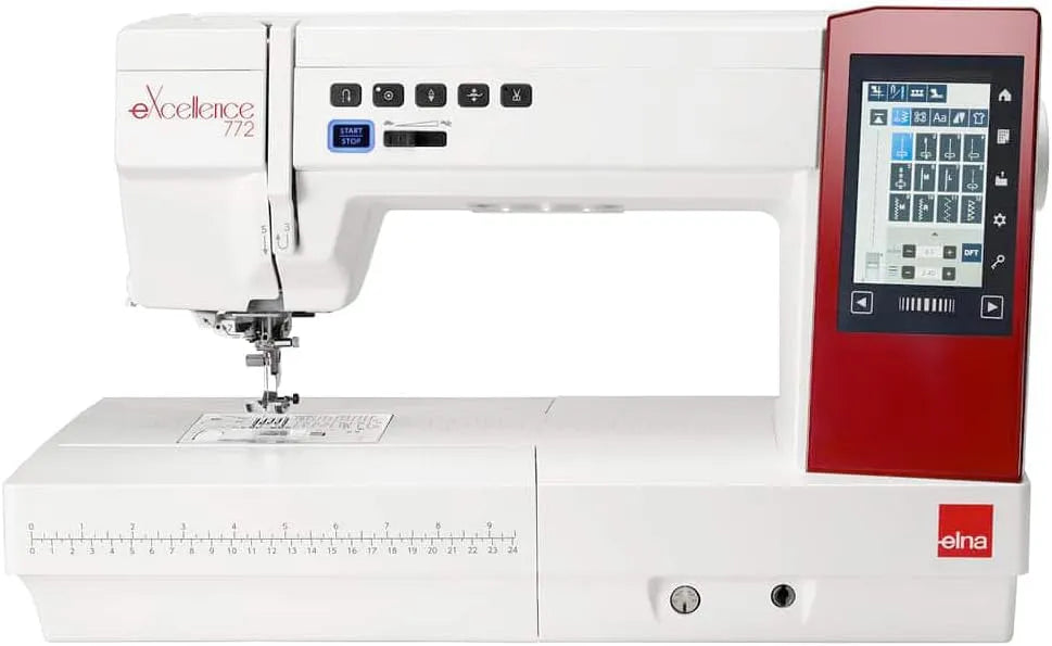 Gerätezubehör, Touch-Bedienung, LCD-Display, 1060 Stiche/Min, 300 Stiche, 10 Knopflöcher, LCD Touchscreen, 9 mm Stichbreite