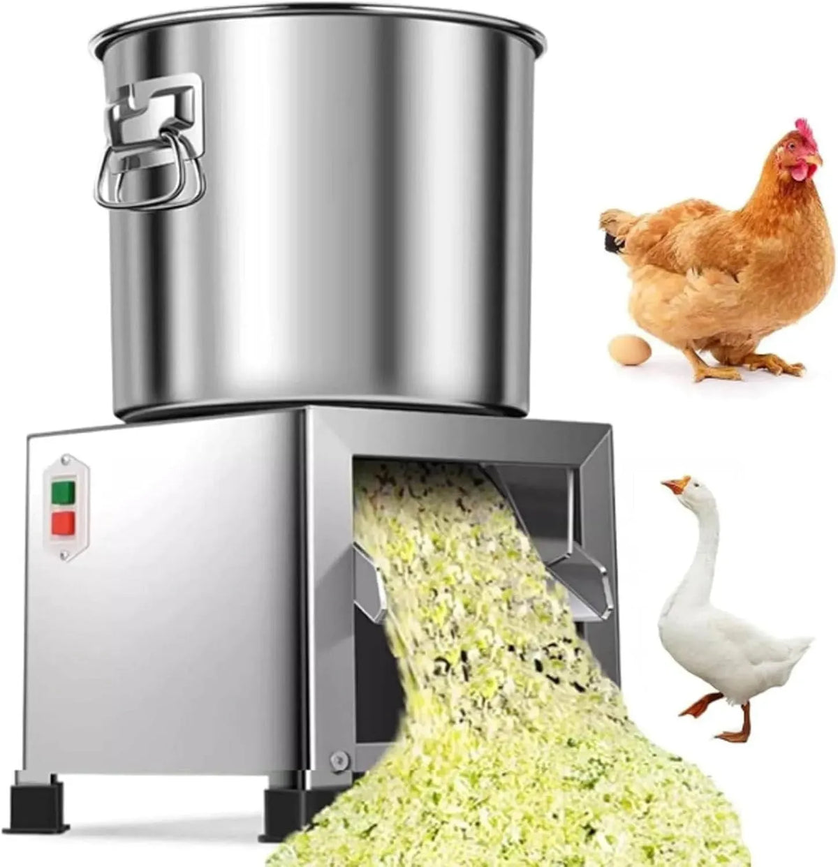 Küchenmaschine, 2400 W, gewerblich, elektrischer Gemüseschneider mit 3500 U/min, große Einfüllöffnung für effiziente Tierfütterung 2400W