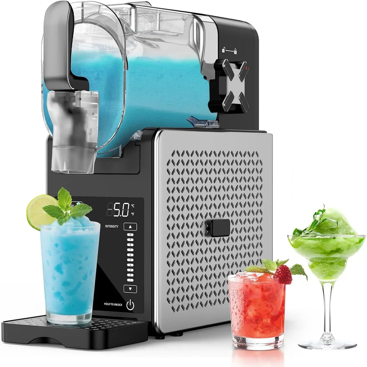 Slush Maschine, Slush Maker, Eismaschine, Speiseeismaschine, Slush-Eisbereiter, 2,5 L, Touch-Bedienung, für Zuhause