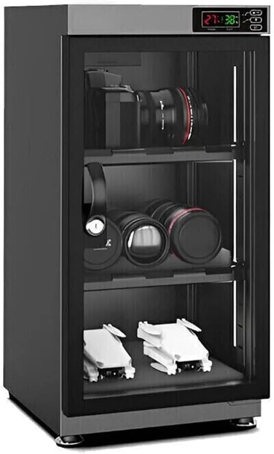 Luftentfeuchter, 50 L, Raumentfeuchter, Trockenschrank, elektronischer Luftentfeuchter mit LED-Display für Kameraobjektive und Elektronik