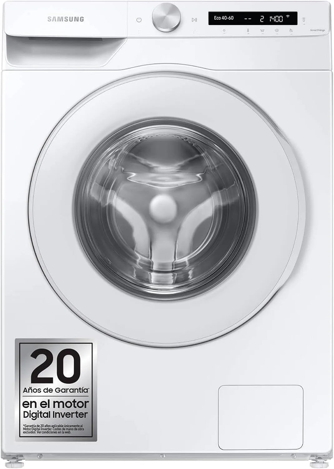 Samsung WW12T504DTW/S3 Waschmaschine, 60 x 85 x 65 cm, 12 kg, Energieklasse A, freistehend, WLAN, Dampf, 1400 U/min