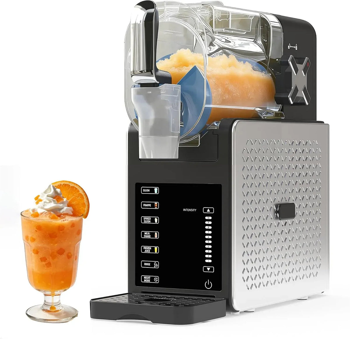 12h Slush-Eismaschine, Speiseeismaschine, Slush-Eisbereiter, 1,9 L, 200 W, 400 Ml, 5 Programmen, für Cocktails, GarveeTech