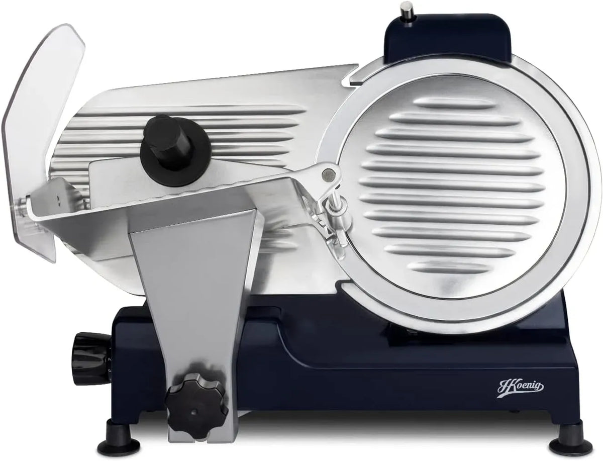 MSX256 Allesschneider, Schneidemaschine für Lebensmittel, 25 cm, 12 mm, Blau, für Schinken