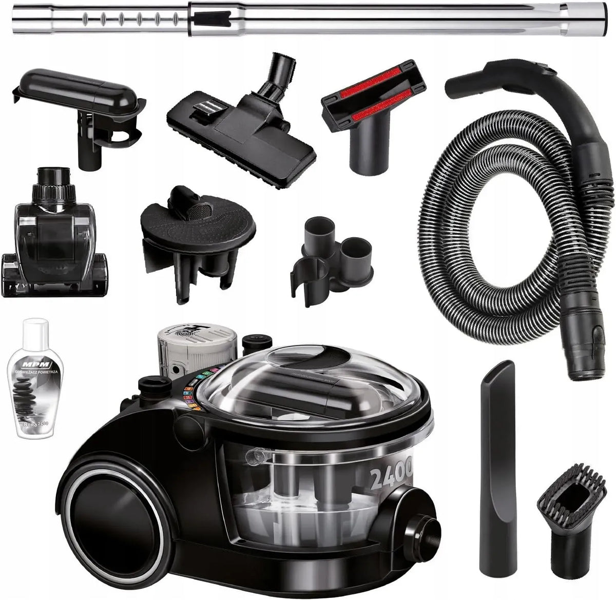 Luftreiniger MOD-47, 2400 W, Schwarz, MPM, Luftreinigungsgerät, Staubsauger mit Bora-Wasserfilter und Luftreiniger