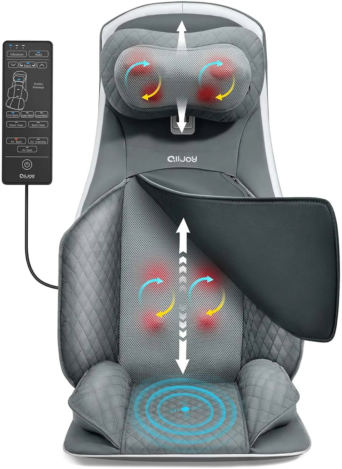 Schulter, Massagesitzauflage, für Hause & Büro, Knet-, Rollen, ALLJOY Massagesitzauflage