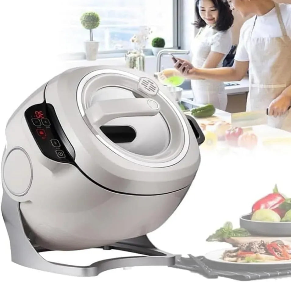 Küchenmaschine, 6 L, Touch-Bedienung, 3D-Optik, gewerblich, 360° drehbar und 3D Rundum-Heizung, 6L Intelligente automatische Kochmaschine