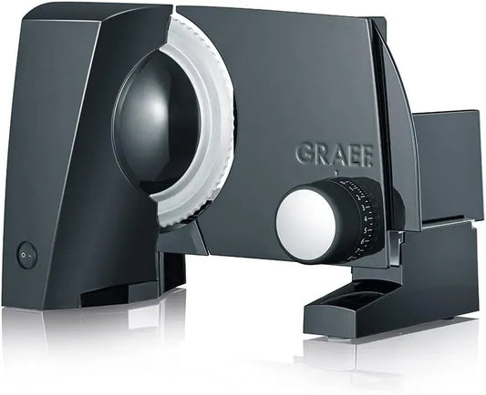 GRAEF S10002 SKS100 Edelstahl-Wellenschliffmesser, Energiesparmotor, Allesschneider, Schneidemaschine für Lebensmittel, 170 W, 170 mm, 20 mm