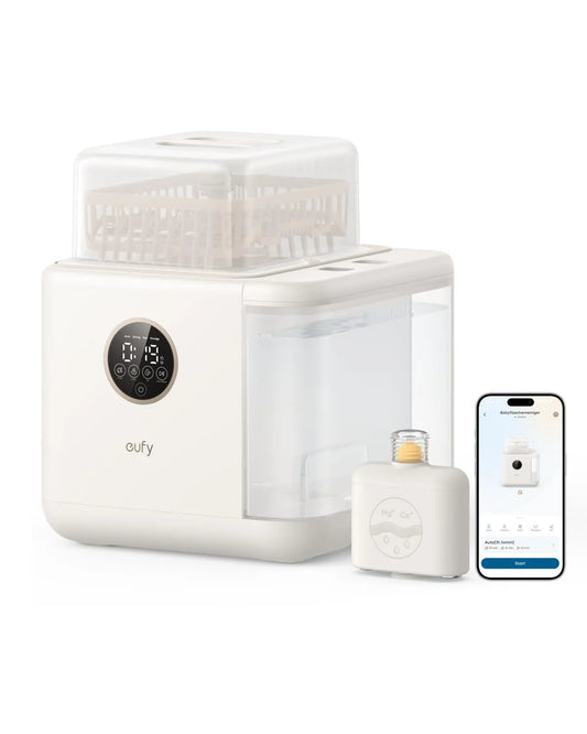 Geschirrspüler 3D-HydroBlast-Reinigung, Spülmaschine, Hygiene, 3D-Optik, Dampf, 100°C Dampfsterilisator, eufy S1 Pro Babyflaschenreiniger