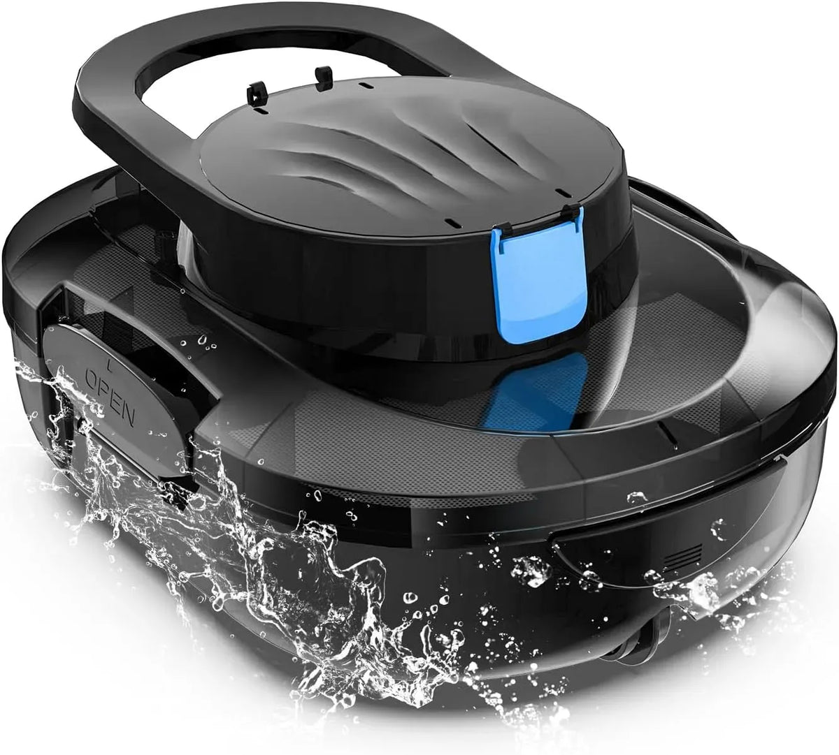 S1PRO Poolreiniger, Poolroboter, Poolsauger, Akku, Poolreinigungsroboter, 95 m, kabellos, Schwarz, für Flache Böden Pools bis 95 m²