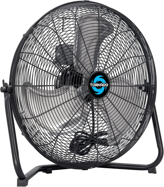Ventilator, 45,7 cm, Industrie, Schwarz, 120° Neigungsverstellung, 1,8 m Kabel