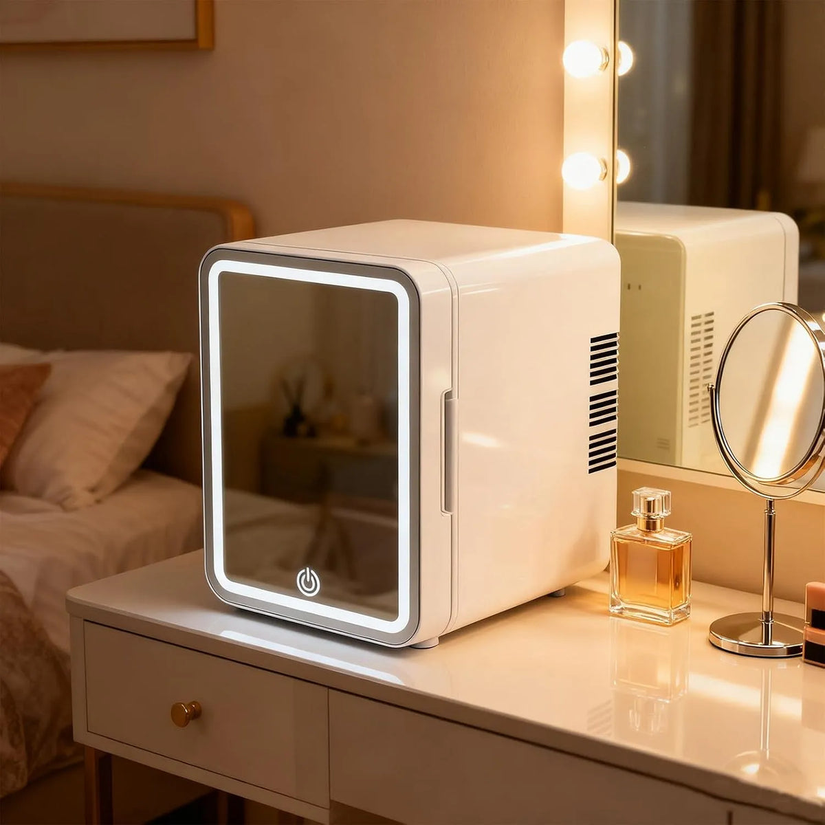 Kühlschrank, Mini, Digitalanzeige, elektrisches Kühlgerät, Kosmetik Kühlschrank mit LED-Digitalanzeige