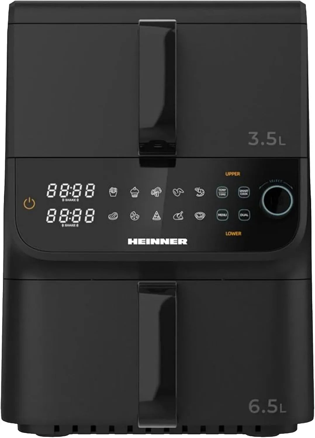 Heißluftfritteuse HAF-C10DBS25BK, 10 L, SMART COOK- und DUAL COOK-Funktionen, 3 Jahre Garantie, 3,5 L, 6,5 L, 2.500 W