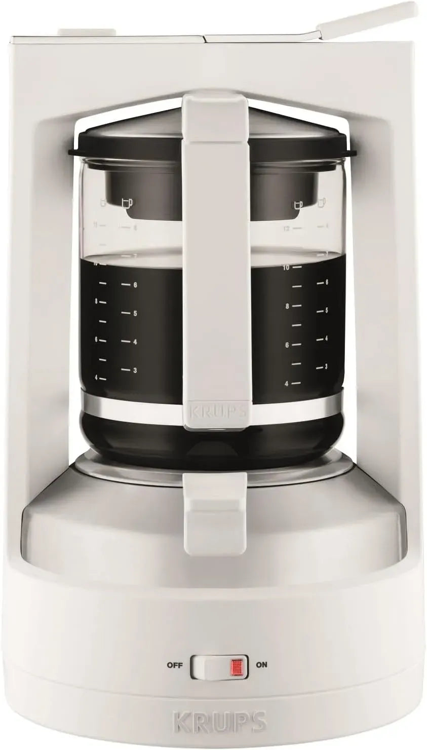 Krups KM4682 Kaffeemaschine, 1 L, 850 W, Weiß, 8-12 Tassen, 1l Wasserbehälter