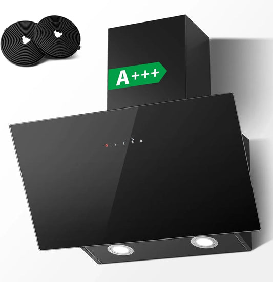 Dunstabzugshaube, 60cm, 800 m³/h, Küchenhaube, TopStrong, kopffrei und schräg, Abluft- und Umluftbetrieb, LED-Beleuchtung, Boost, Touch-Bedienung