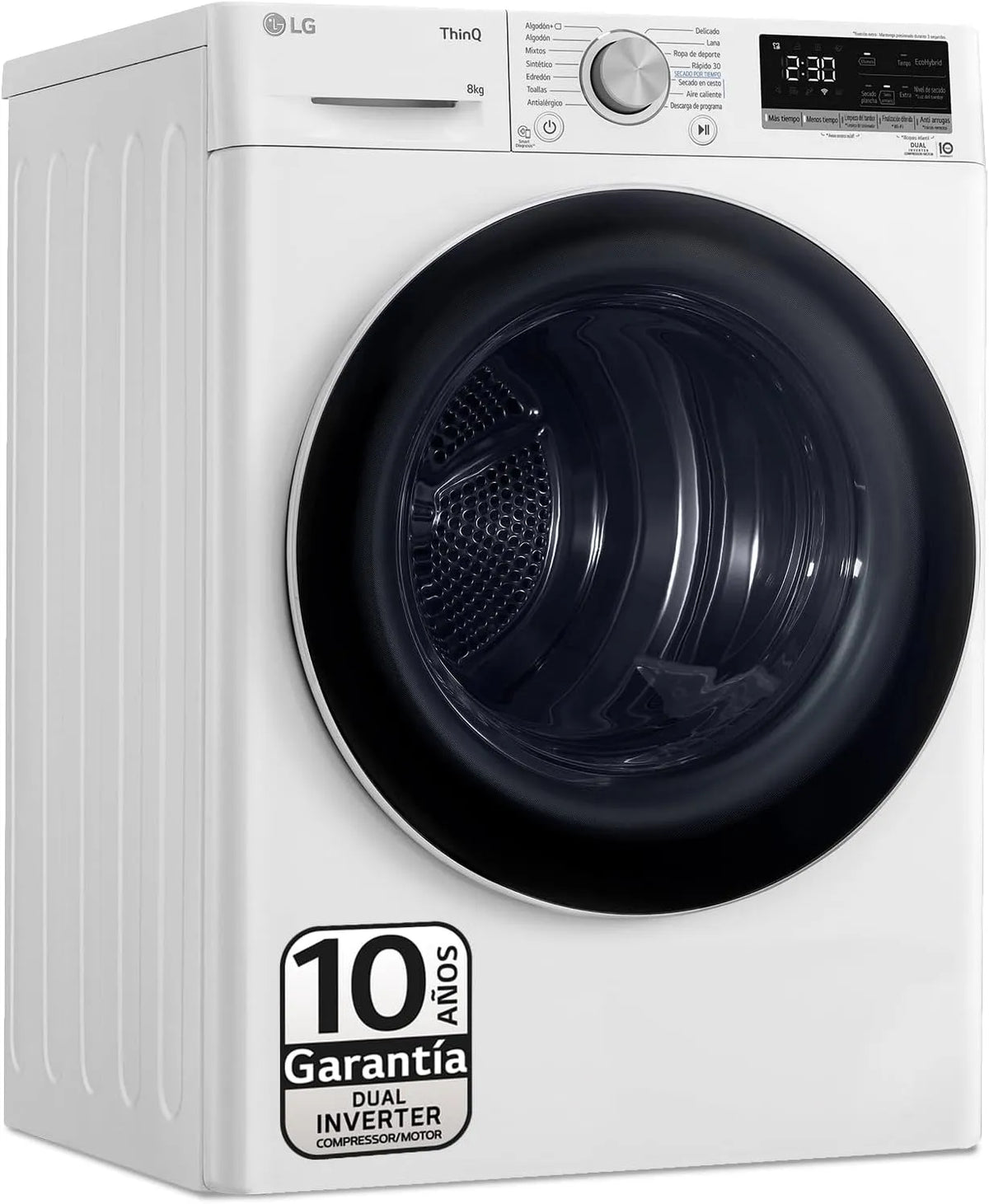 LG Wäschetrockner, 8 kg, Inverter, Weiß, Dual-Inverter-Kompressor