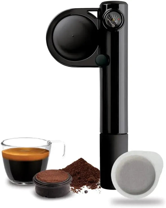 Espressomaschine, tragbar, Outdoor, Schwarz, Portable espresso maker, Outdoor kaffeemaschine