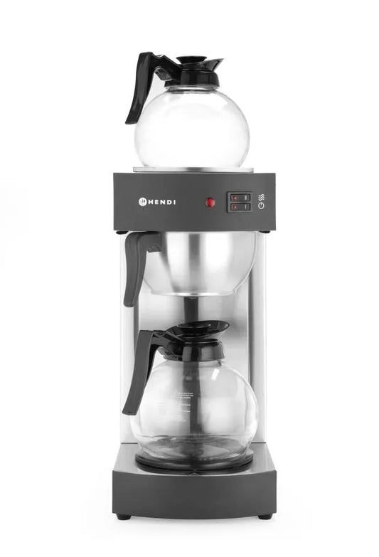 Kaffeemaschine, 1,8 L, 1480 W, 230 V, HENDI 230V/1480W, Warmhaltefunktion, 2 Temperaturzonen, Edelstahl, 2 separat einstellbare Warmhalteplatten