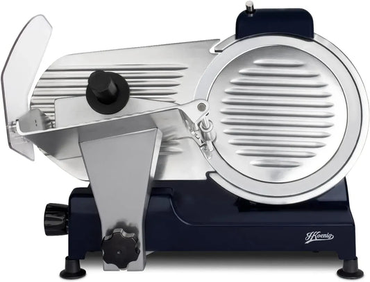 MSX256 Allesschneider, Schneidemaschine für Lebensmittel, 25 cm, 12 mm, Blau, für Schinken