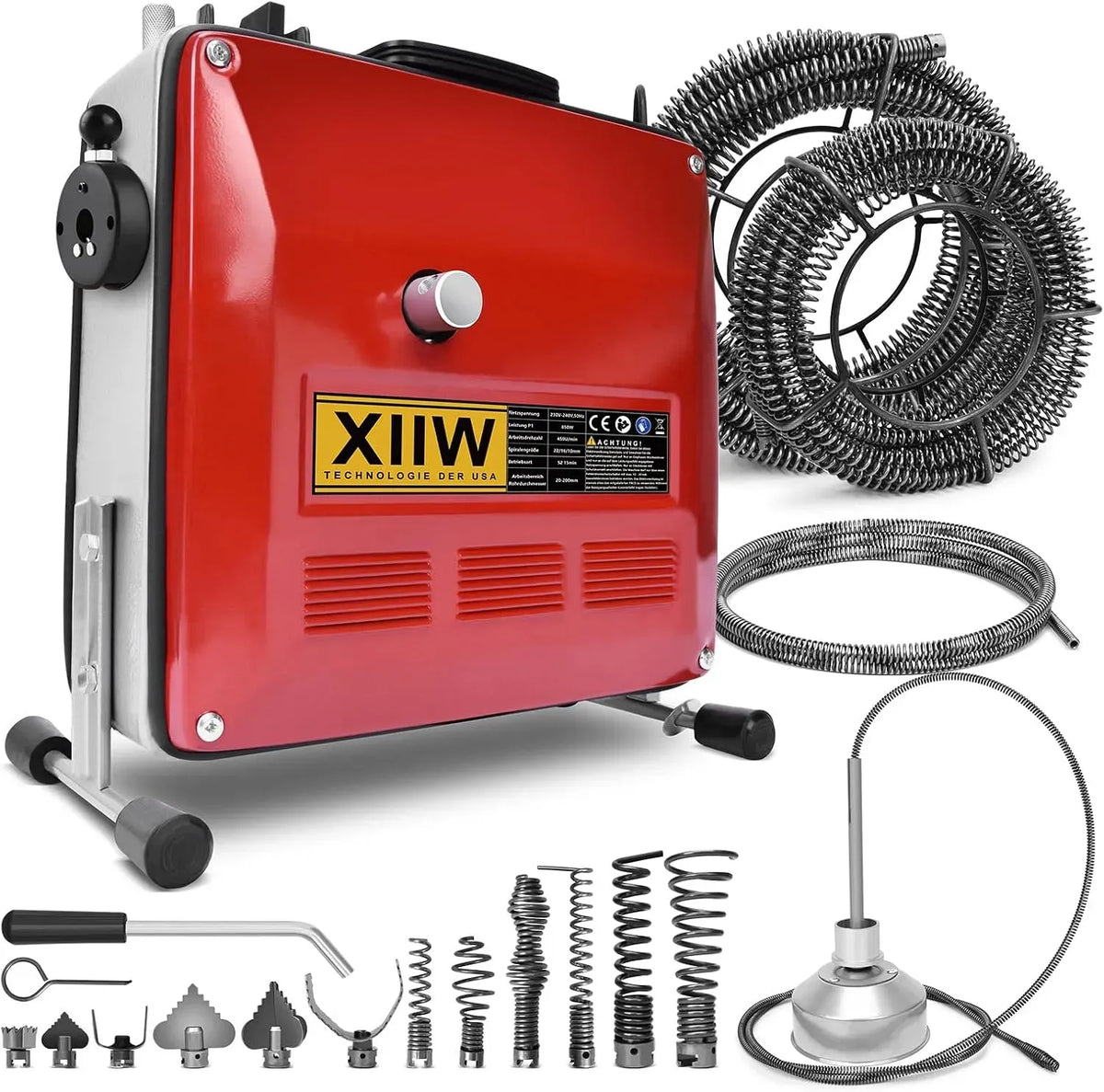 450U/M 850W mit 12 Köpfe für Ø20-200mm Rohr, 850 W, 200 mm