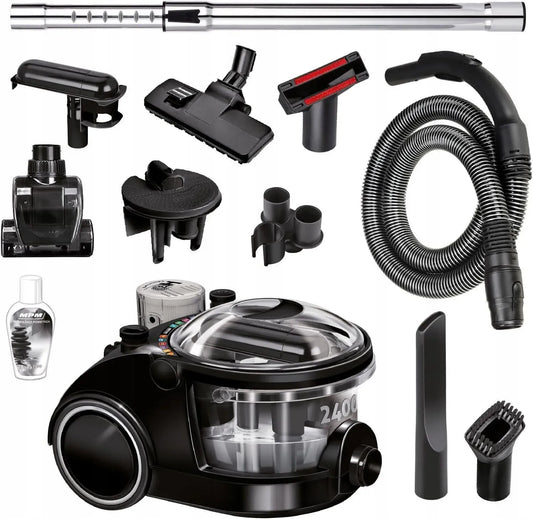 Luftreiniger MOD-47, 2400 W, Schwarz, MPM, Luftreinigungsgerät, Staubsauger mit Bora-Wasserfilter und Luftreiniger